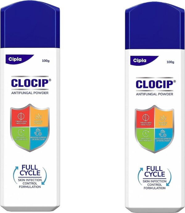 Clocip Dusting Powder (100gm) Pack of 2 - Image 2