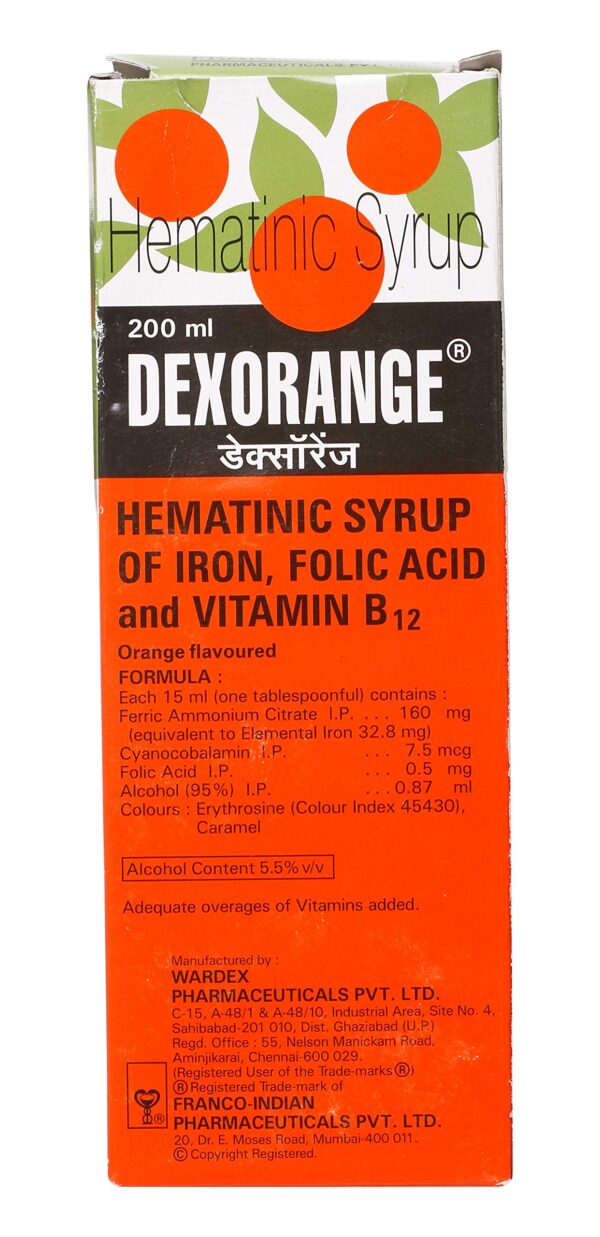Dexorange Syrup, 200ml (Orange flavored) - Image 2
